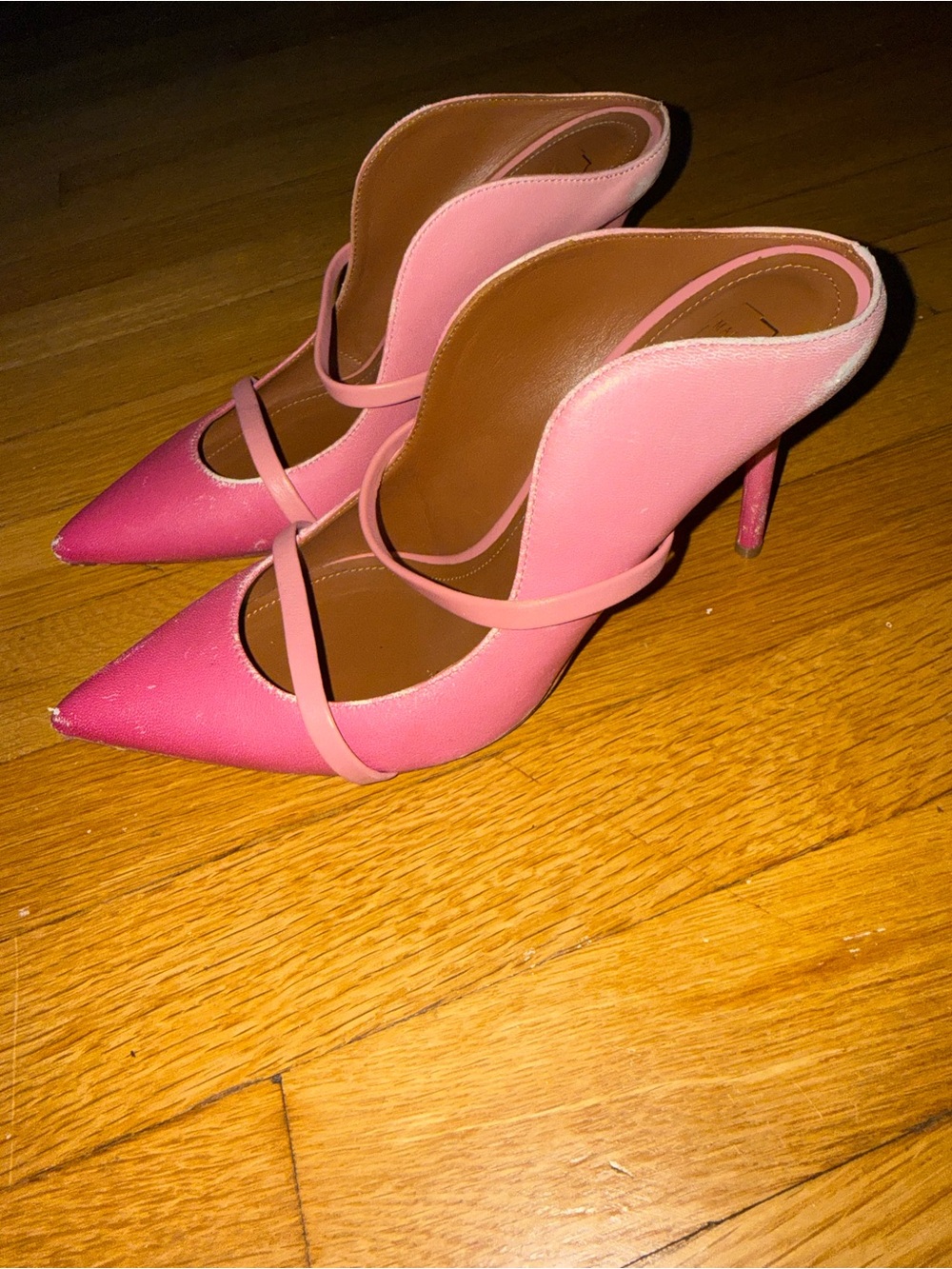 Malone Souliers Pink Pointed-Toe Strappy High Heels